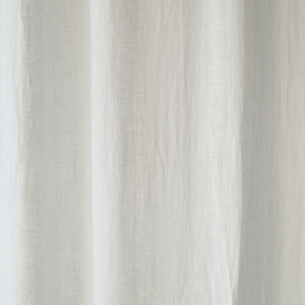 Biała lekka lniana zasłona z przeszyciem tunelowym Linen Tales Daytime, 275 x 130 cm-image-2