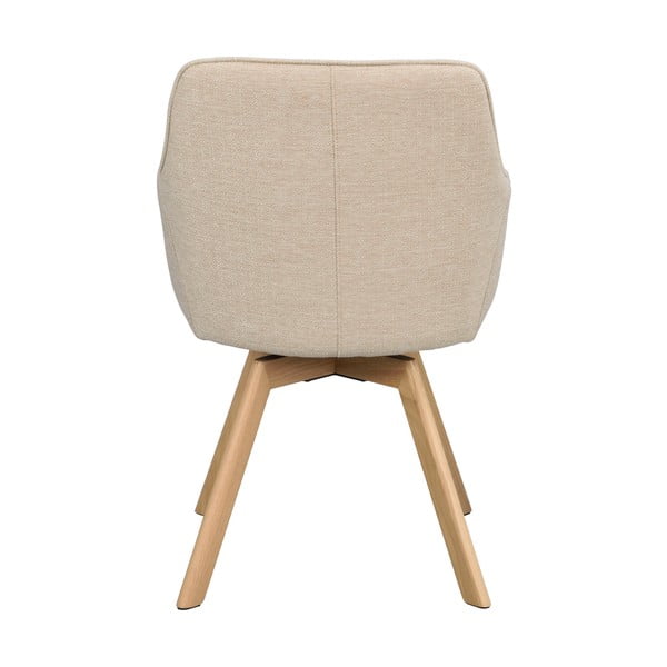 Beżowe tapicerowane fotele jadalniane zestaw 2 szt. Alison – Rowico-image-4