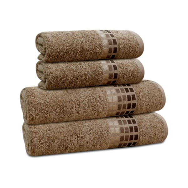 Brązowy bawełniany ręcznik 50x100 cm Darwin – My House-image-2