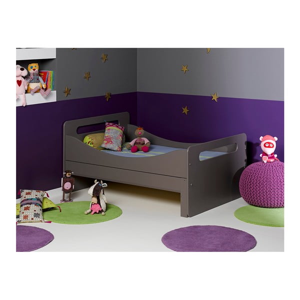 Beżowe regulowane łóżko dziecięce JUNIOR Provence Féroe, 90x140 cm