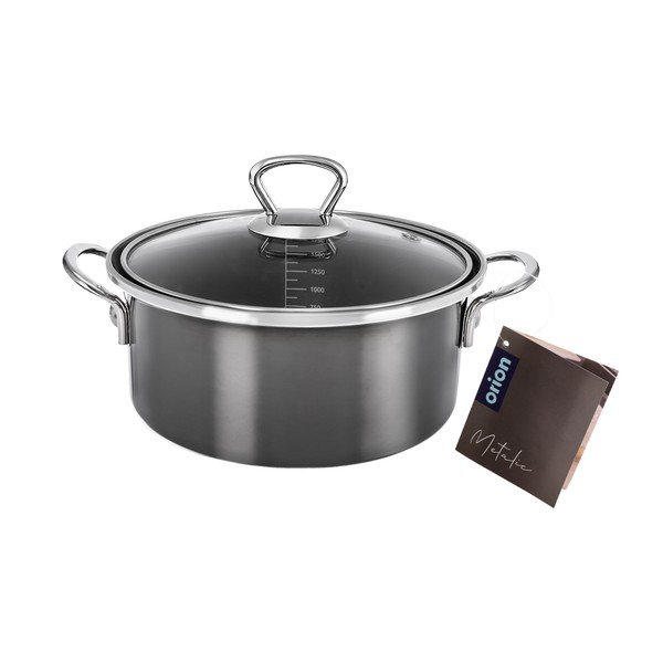 Garnek emaliowany z pokrywką 2,5 l Metalic – Orion-image-4