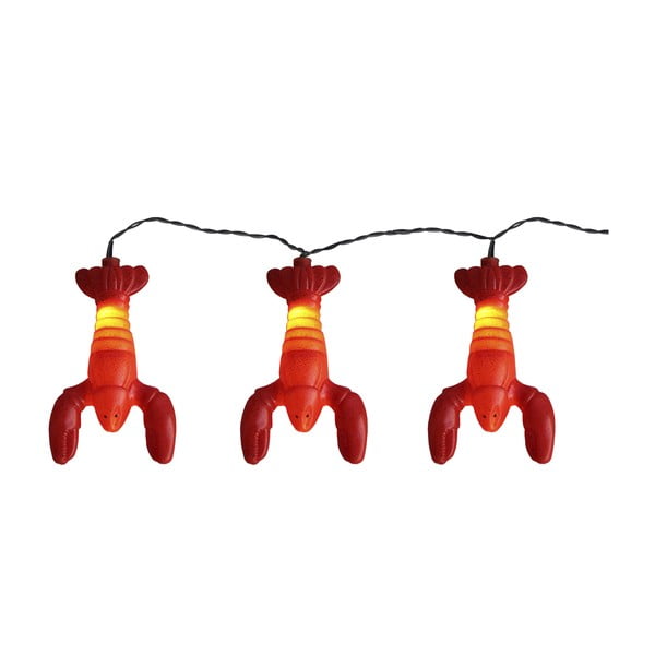 Czerwona girlanda świetlna LED Best Season Lobster, 8 lampek