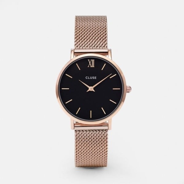Zegarek damski w kolorze różowego złota Cluse Minuit