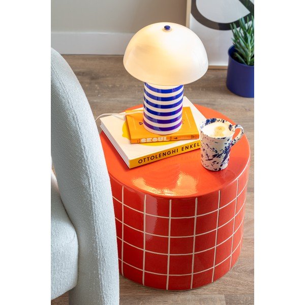 Okrągły stolik ceramiczny ø 42 cm Retro Tiles – Leitmotiv-image-1