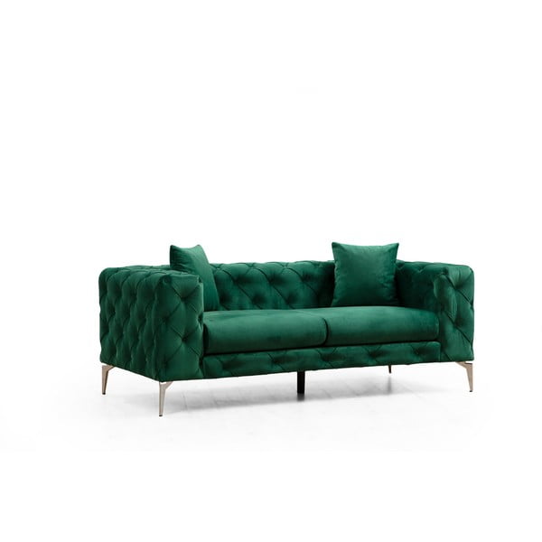 Ciemnozielona aksamitna sofa 197 cm Como – Artie