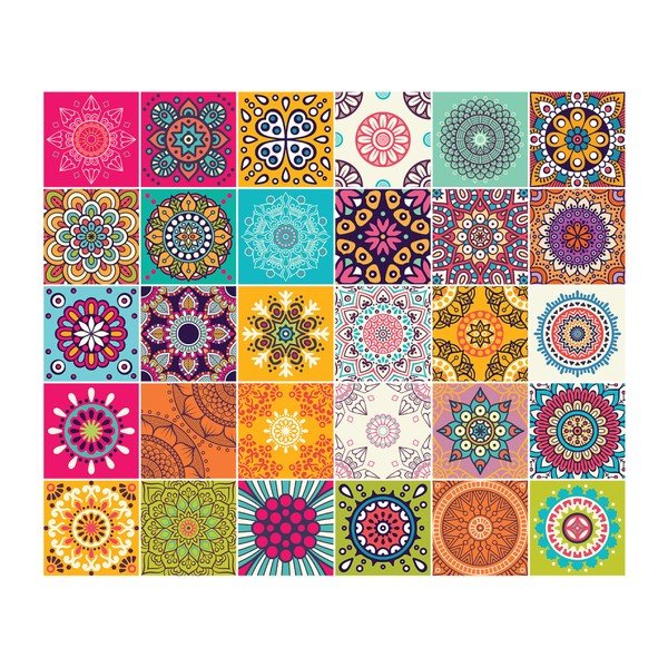 Zestaw 30 naklejek na meble Ambiance Tiles Stickers For Furniture Lopez, 20x20 cm-image-2