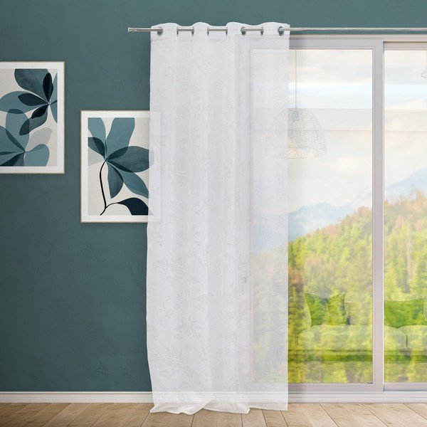 Firanka w biało-srebrnym kolorze 140x260 cm Bonsái – Casa Selección-image-1