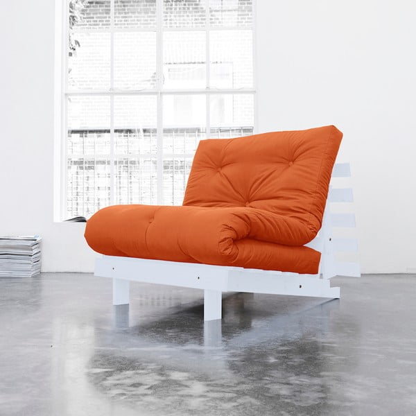 Fotel rozkładany Karup Roots Cool Gray/Orange