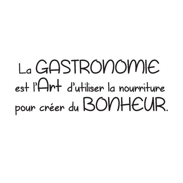 Czarna naklejka Ambiance Quote La Gastronomie-image-2
