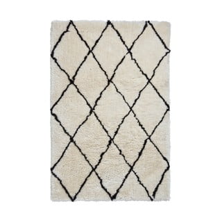 Kremowy dywan z czarnymi detalami Think Rugs Morocco, 200x290 cm