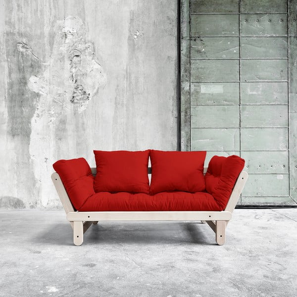 Sofa rozkładana Beat Beech/Red