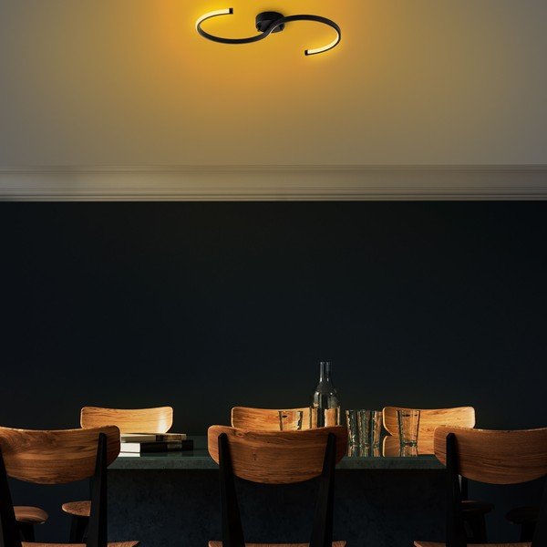 Czarna lampa sufitowa LED 25x10 cm Es – Opviq lights-image-4