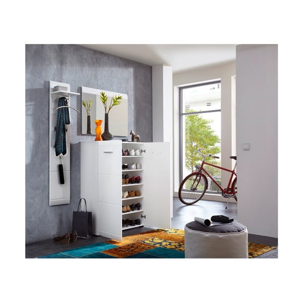 Biały wieszak ścienny z półką Adana – Germania-image-2