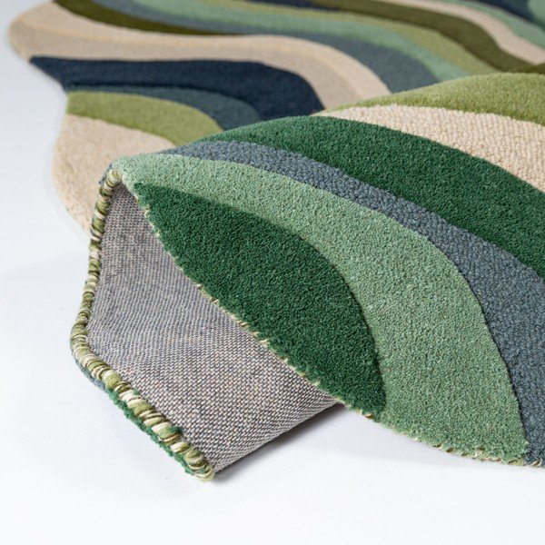 Zielony wełniany dywan tkany ręcznie 200x290 cm Envy Wool – Flair Rugs-image-3
