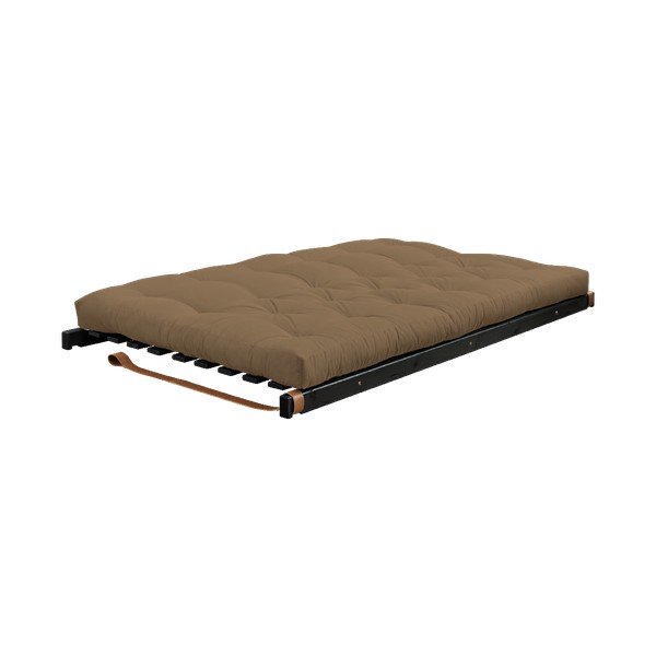 Sofa rozkładana z brązowym obiciem Karup Design Jump Black/Mocca-image-4