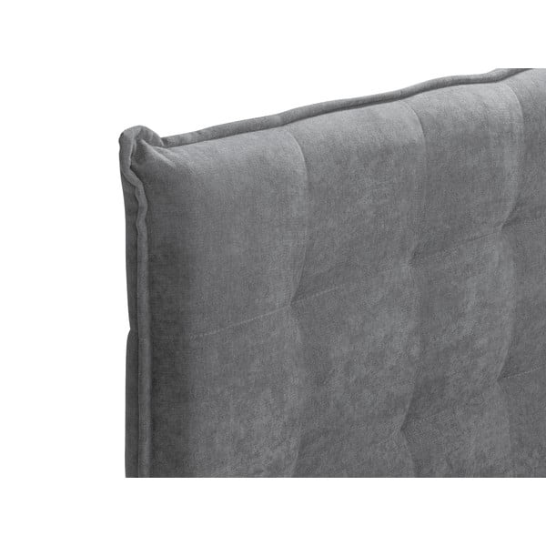 Szare łóżko boxspring ze schowkiem 200x200 cm Echaveria – Mazzini Beds-image-4