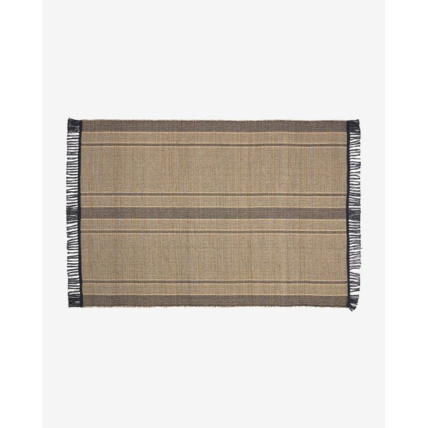 Czarno-naturalny dwustronny dywan z wodorostów 160x230 cm Brunilda – Kave Home-image-3