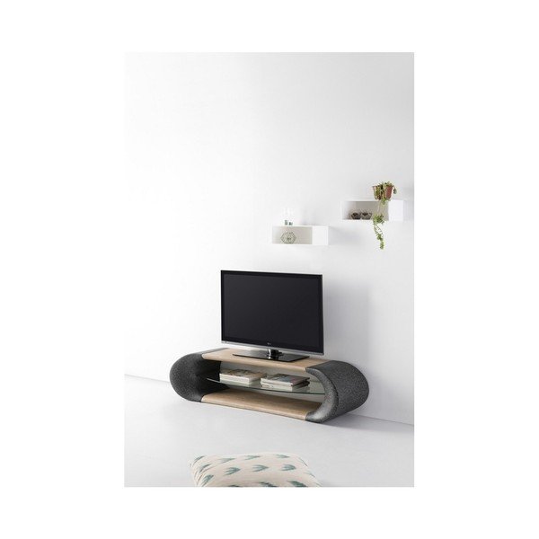 Brazowo-czarna szafka pod TV Marckeric Gisele-image-2