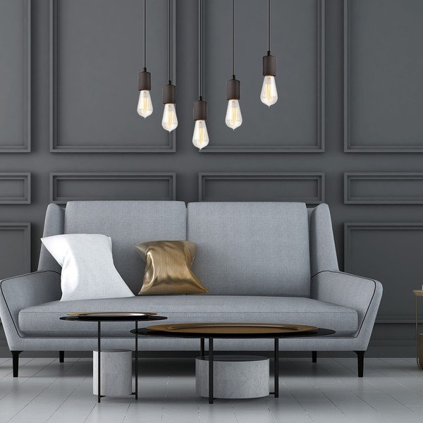 Czarna lampa wisząca Leon – LAMKUR-image-2