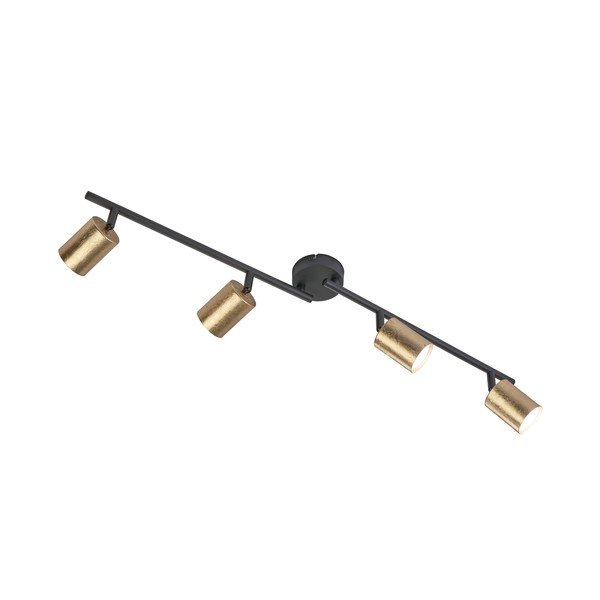 Lampa sufitowa w czarno-złotym kolorze z metalowym kloszem ø 8 cm Vano – Fischer & Honsel