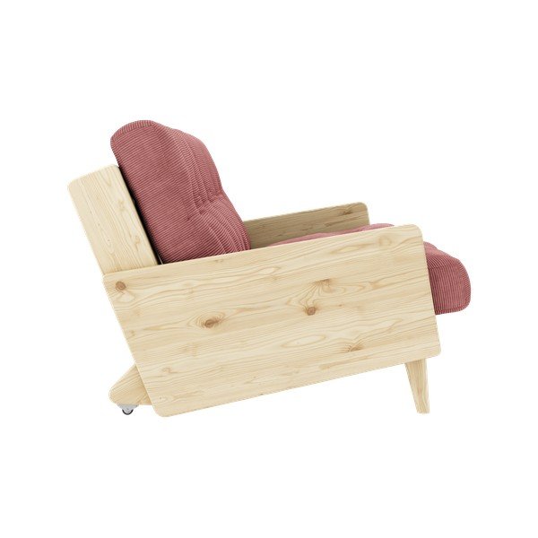 Różowa rozkładana sofa 190 cm Indie – Karup Design-image-4
