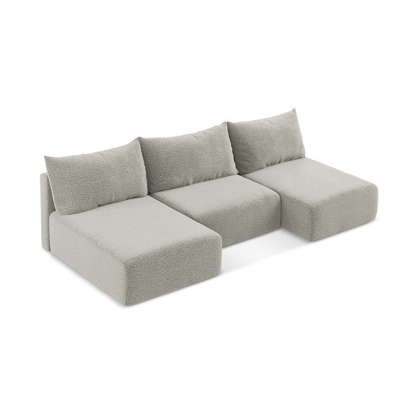 Jasnoszary rozkładany/ze schowkiem narożnik Kalena – Makamii-image-2