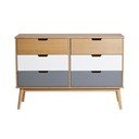 Komoda z litego drewna sosnowego Marckeric Cusco, szer. 120 cm