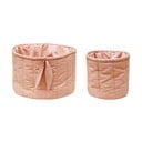 Jasnoróżowe tekstylne pojemniki dziecięce zestaw 2 szt. ø 30x20 cm Bambie Vintage Nude – Lorena Canals