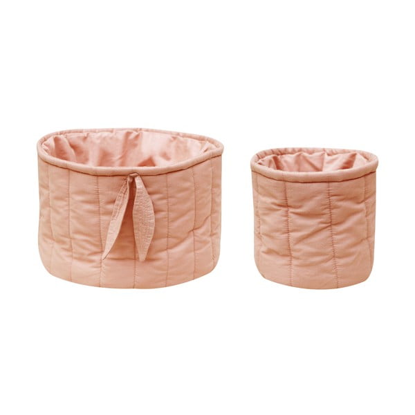 Jasnoróżowe tekstylne pojemniki dziecięce zestaw 2 szt. ø 30x20 cm Bambie Vintage Nude – Lorena Canals