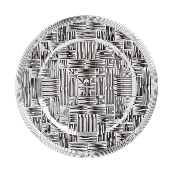 Talerz z tworzywa sztucznego w kolorze srebra InArt, ⌀ 36 cm