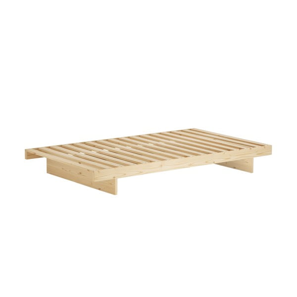 Naturalne łóżko z litego drewna sosnowego ze stelażem 90x200 cm Kanso – Karup Design