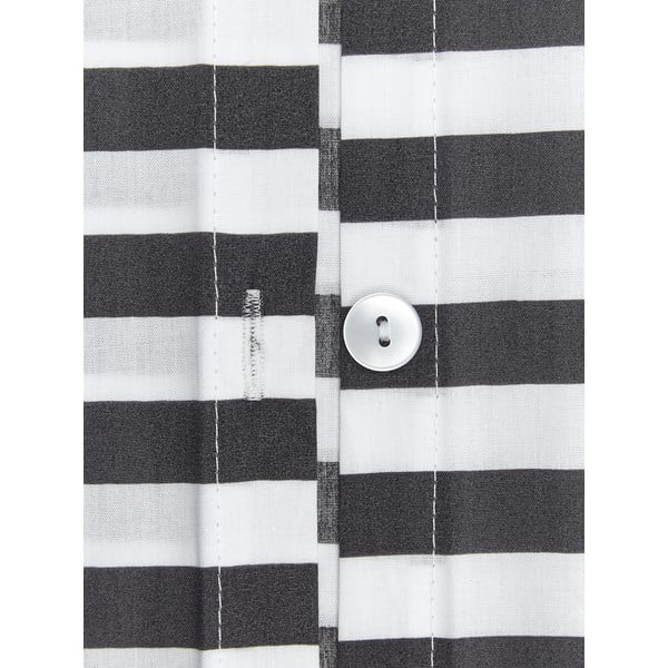 Szaro-biała pościel jednoosobowa z perkalu bawełnianego Westwing Collection Yuliya, 135x200 cm-image-1