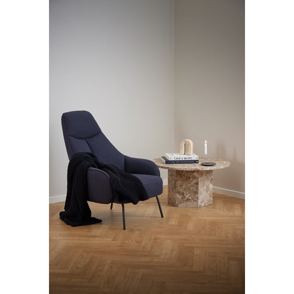Jasnobrązowy marmurowy okrągły stolik ø 80 cm Naxos – Actona-image-3
