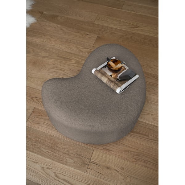 Brązowy puf z przędzy pętelkowej Bouclé Miuf – Miuform-image-3