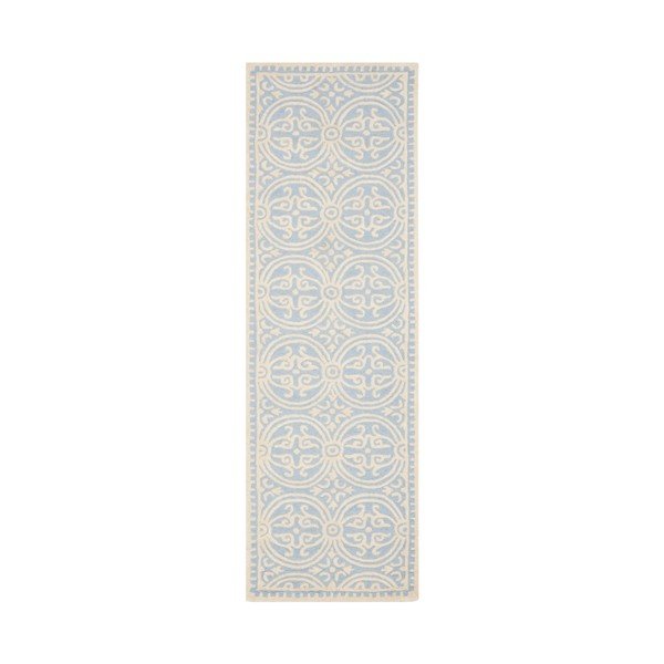 Chodnik wełniany Marina Light Blue, 76x243 cm