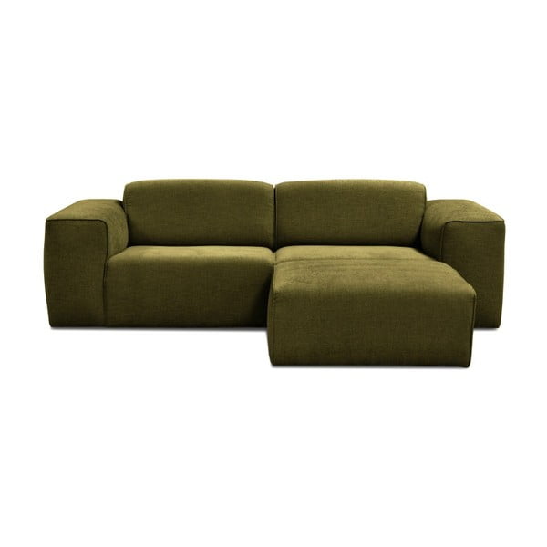 Zielona sofa 3-osobowaz pufem Cosmopolitan Design Phoenix