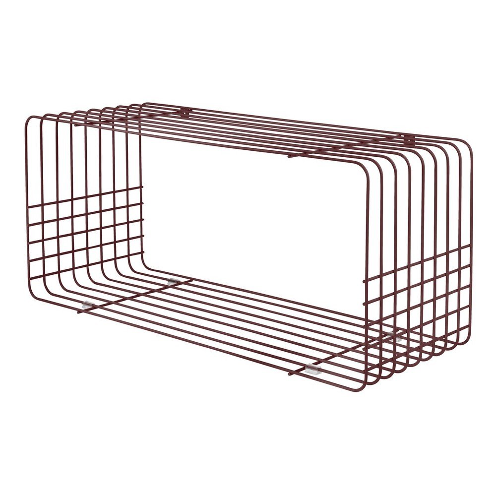 Bordowa wielopoziomowa metalowa półka 70 cm Wire – Mette Ditmer Denmark