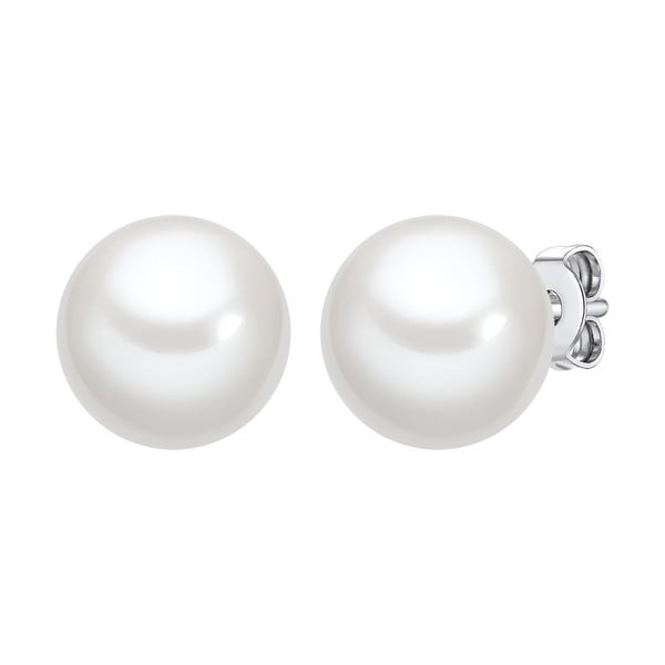 Perłowe kolczyki Muschel, biała perła 10 mm