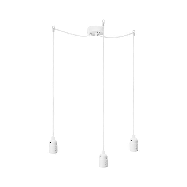 Biała lampa wisząca z 3 kablami Bulb Attack Uno