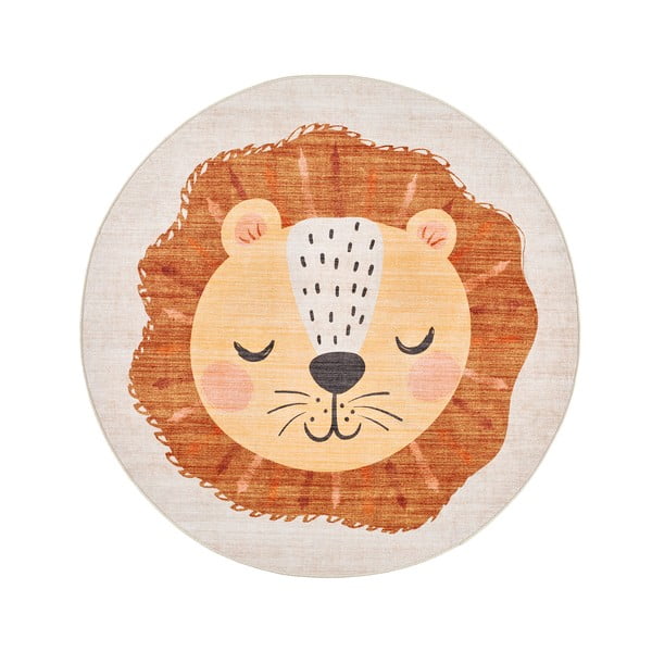 Pomarańczowo-kremowy dywan dziecięcy odpowiedni do prania ø120 cm Candy – Universal