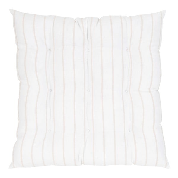 Biało-beżowa bawełniana poduszka na krzesło Westwing Collection Ludmilla