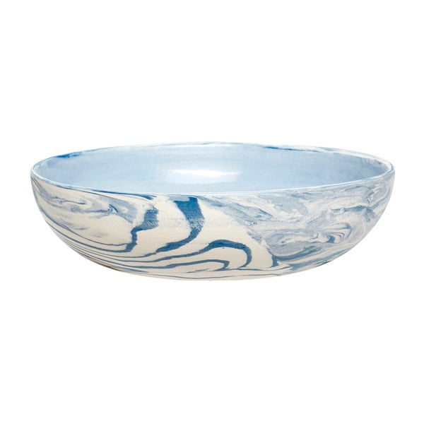 Niebiesko-biała miska Hübsch Marble, ø 13 cm