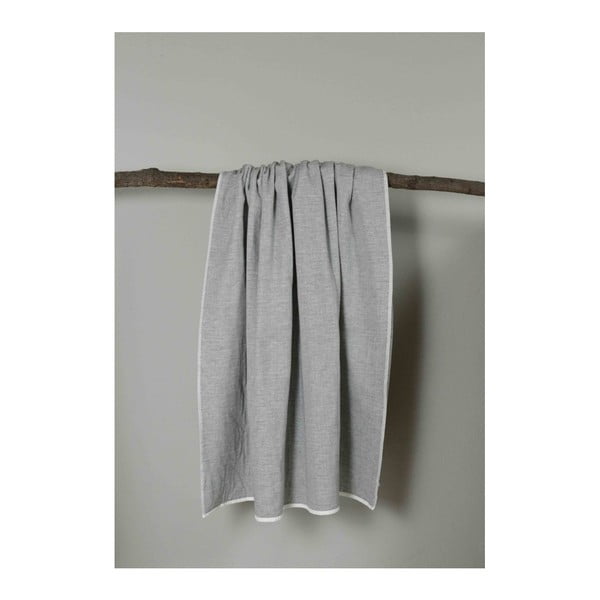 Szary bawełniany ręcznik plażowy My Home Plus Holiday, 100x180 cm