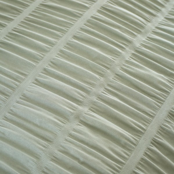 Jasnozielona pościel jednoosobowa z kory 135x200 cm Seersucker – Catherine Lansfield-image-4