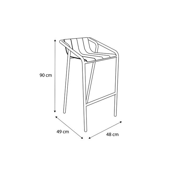Pomarańczowe metalowe hokery ogrodowe zestaw 2 szt. Fleole – Ezeis-image-4