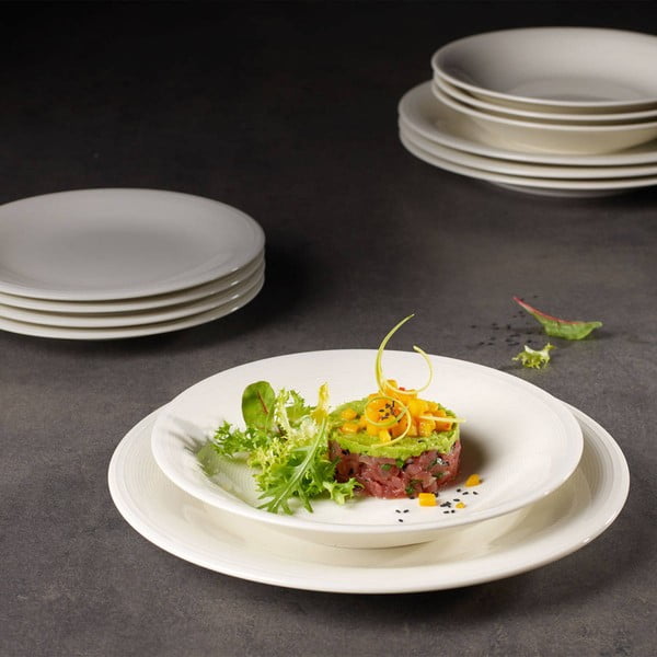 Biały porcelanowy talerz głęboki Villeroy & Boch Like Color Loop, ø 23,5 cm-image-1