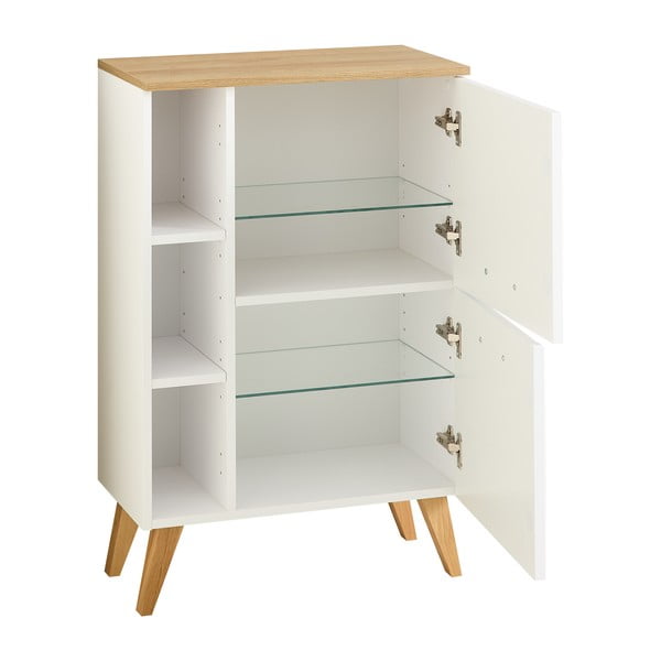 Biała niska wisząca szafka łazienkowa 77x60 cm Quickset 383 – Pelipal-image-3