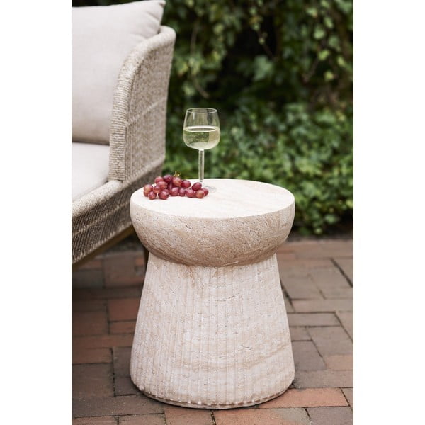 Kamienny okrągły stolik ogrodowy ø 37 cm Bonn – House Nordic-image-2