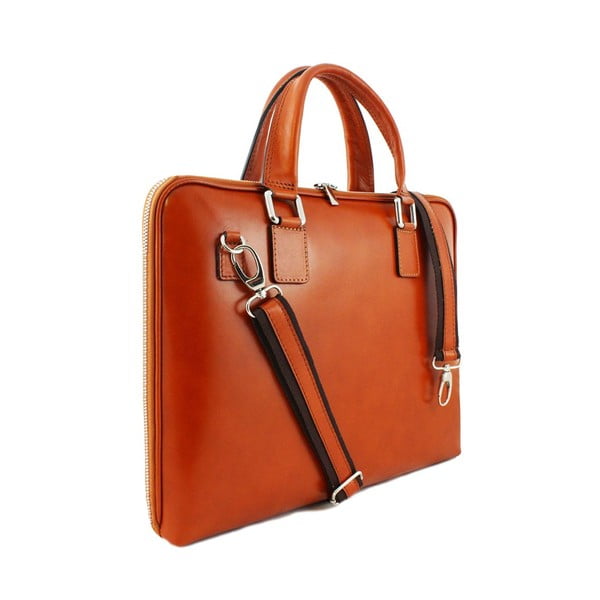 Skórzana torebka unisex Manola Cognac-image-1