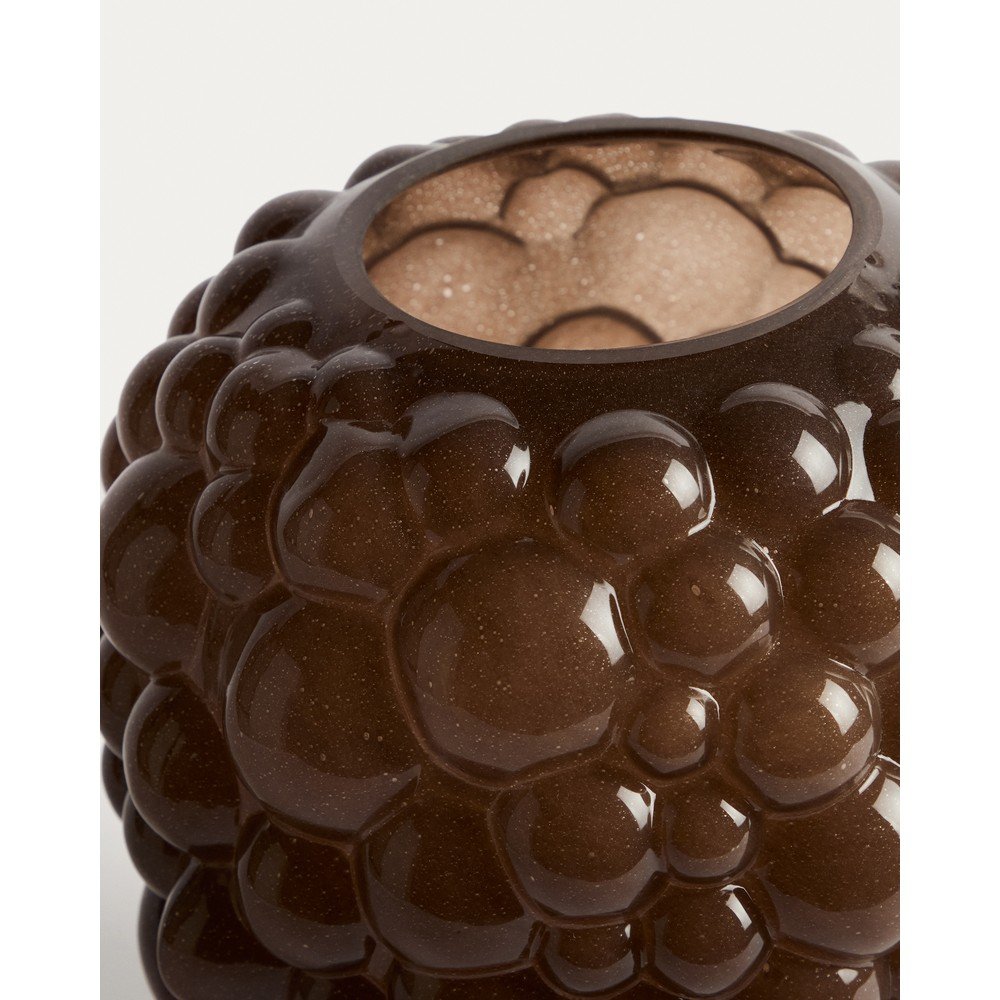 Brązowy szklany wazon (wysokość 30 cm) Mure – Kave Home (zdjęcie 7)